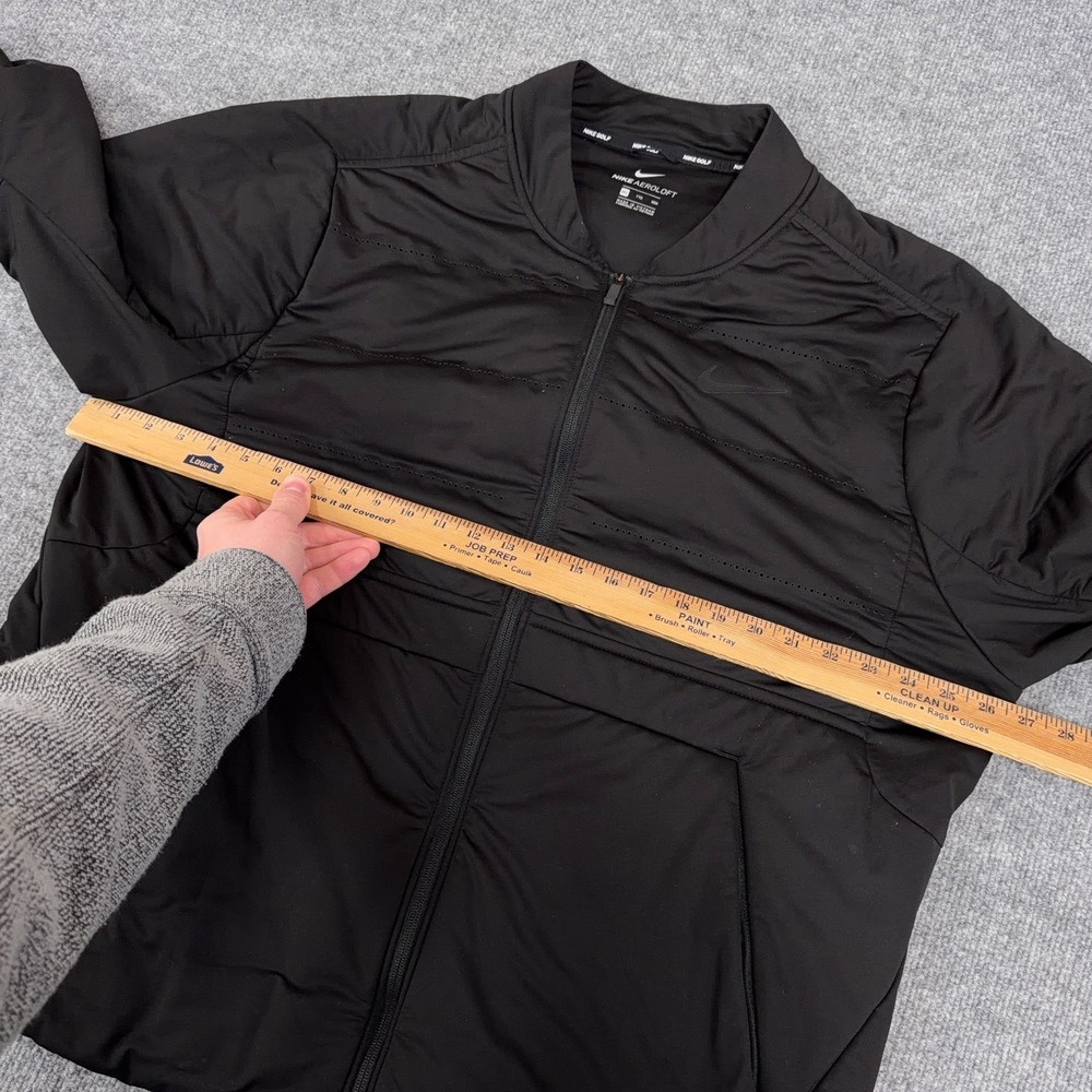 Nike‎ Golf Jacket Men 2XL Black Full Zip Aeroloft Puffer Performance Pockets - Picture 6 of 10